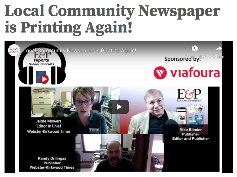 Editor and publisher interview screenshot
